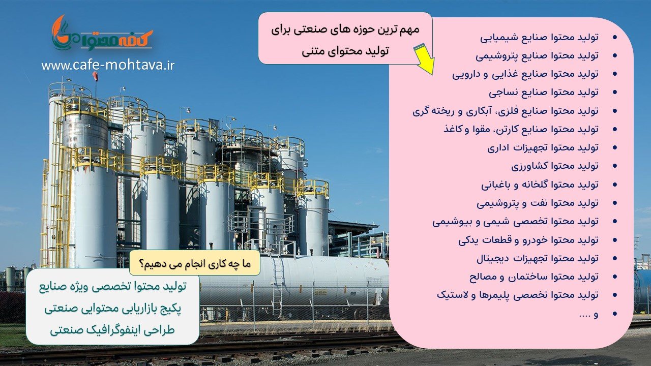 تولید محتوا صنعتی در سایت کافه محتوا