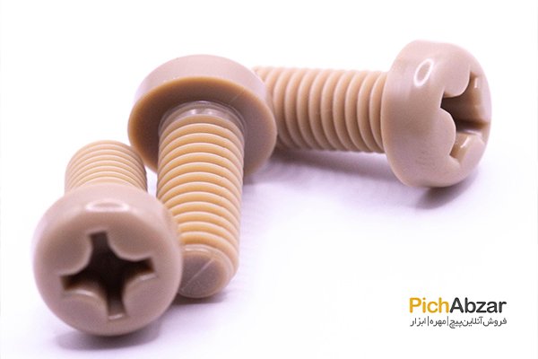 پیچ و مهره پلاستیکی پیچ پلاستیکی استوانه چهارسو پیچ ابزار