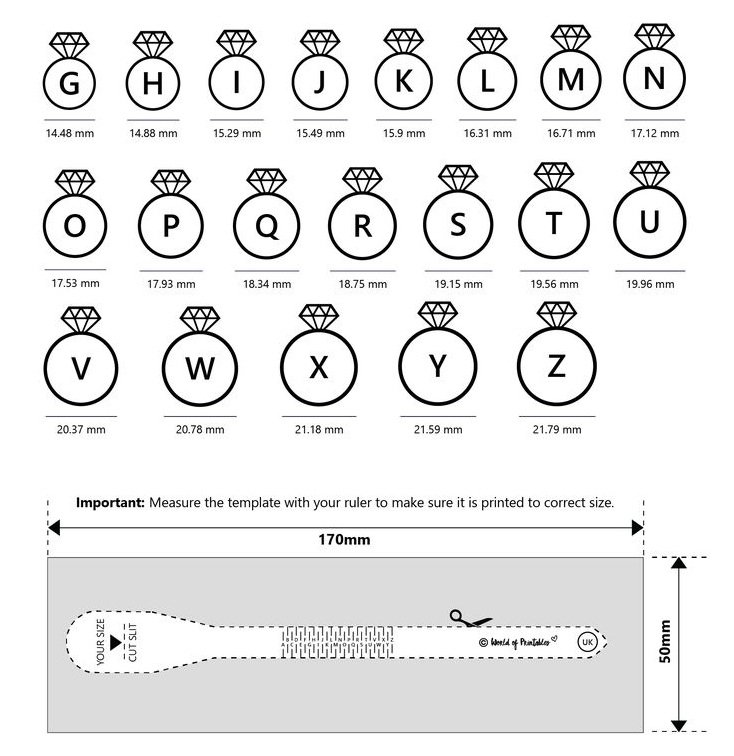 سایز انگشتر نقرا