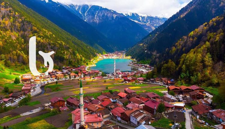 دریاچه‌ی اوزون‌گل با نماد آذربلیط