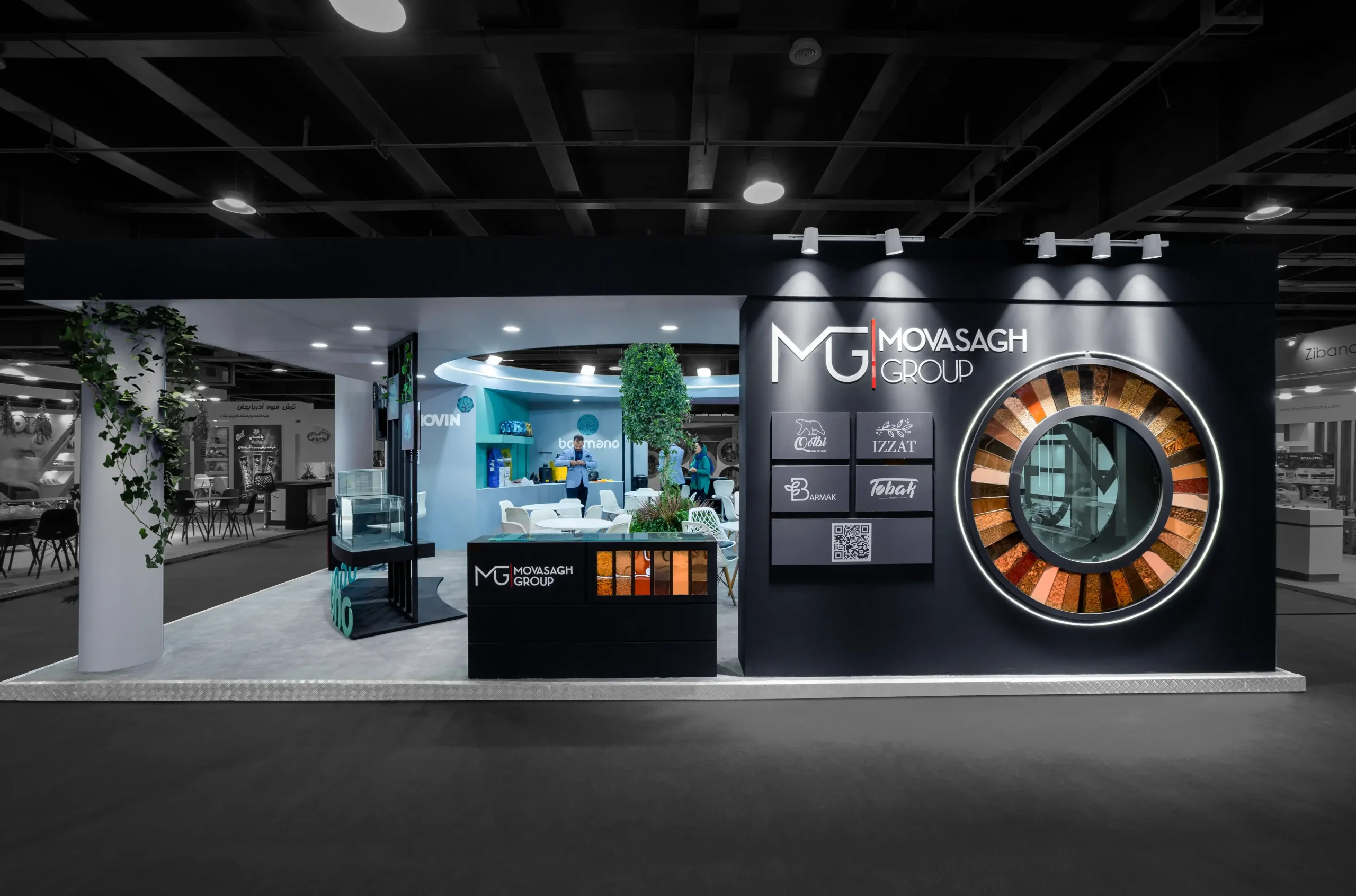 نمونه غرفه ساخته شده برای شرکت بن مانو در نمایشگاه شیرینی شکلات